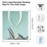 yanfind Great Martin Canvas Tote Bag Double Building Heathrow Airport Longford United Sky Roof Architecture Urban Shapes white-style1 38×41cm