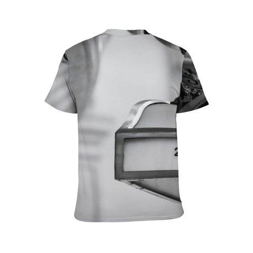 yanfind Adult Full Print T-shirts (men And Women) Aged Architecture Building Bw Cement Chandelier City Classic Construction Decor