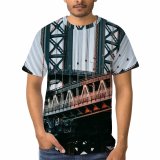 yanfind Adult Full Print T-shirts (men And Women) America Arch Architecture Avenue Sky Brooklyn Building Center City Clear Cloudless