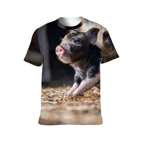 yanfind Adult Full Print T-shirts (men And Women) Adorable Baby Barn Country Countryside Creature Curious Cute Daytime Domesticated Enclosure