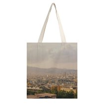 yanfind Great Martin Canvas Tote Bag Double City Metropolis Urban Town Building Outdoors Landscape Scenery Aerial Architecture Steeple white-style1 38×41cm