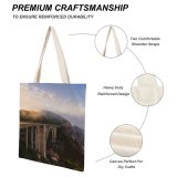 yanfind Great Martin Canvas Tote Bag Double Building Architecture Monterey Arch Arched Bixby Creek United States Viaduct Outdoors white-style1 38×41cm
