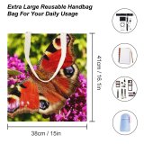 yanfind Great Martin Canvas Tote Bag Double Butterfly Insect Invertebrate Almelo Nederland Bee Honey Plant Flower white-style1 38×41cm