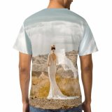 yanfind Adult Full Print T-shirts (men And Women) Alone Anonymous Bride Bush Calm Celebrate Cloud Daylight Dress Dry Engagement Event