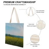 yanfind Great Martin Canvas Tote Bag Double Field Grassland Outdoors Countryside Farm Rural Meadow Pasture white-style1 38×41cm