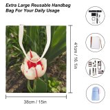 yanfind Great Martin Canvas Tote Bag Double Flower Plant Rose Tulip Vegetation Creative Commons white-style1 38×41cm