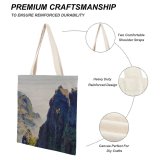 yanfind Great Martin Canvas Tote Bag Double Cliff Outdoors Promontory Madeira Portugal Do Ruivo Range Grey Scenery white-style1 38×41cm