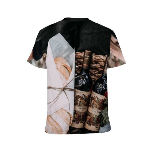 yanfind Adult Full Print T-shirts (men And Women) Alcohol Anonymous Autumn Baked Bakery Basket Beverage Blurred Bottle Bread Carry Crispy