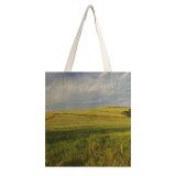 yanfind Great Martin Canvas Tote Bag Double Field Grassland Outdoors Countryside Farm Meadow Rural Grass Plant Landscape Hill Pasture white-style1 38×41cm