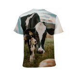 yanfind Adult Full Print T-shirts (men And Women) Agriculture Blurred Country Countryside Cow Farm Farmland Field Flora Grass Grassland