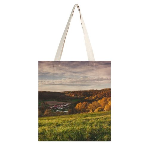yanfind Great Martin Canvas Tote Bag Double Field Grassland Outdoors Countryside Farm Rural Meadow Pasture Scenery Ranch Grass Plant white-style1 38×41cm