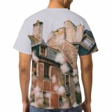 yanfind Adult Full Print T-shirts (men And Women) Accommodation Architecture Area Authentic Brick Wall Building City Cloudy Community Construction