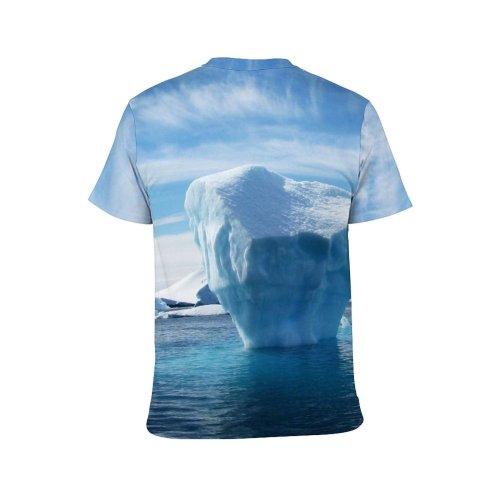 yanfind Adult Full Print T-shirts (men And Women) Antarctica Arctic Clouds Iceberg Ocean Sea Sky Snow