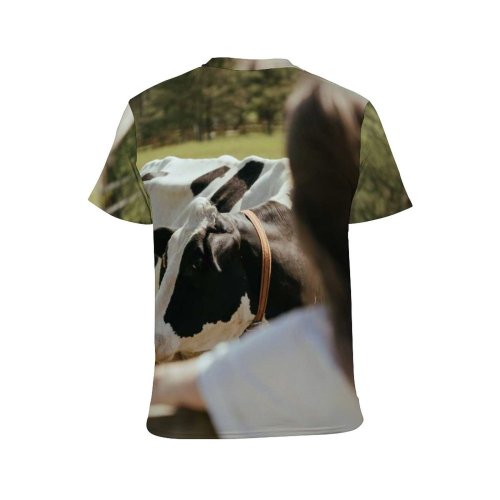 yanfind Adult Full Print T-shirts (men And Women) Agriculture Anonymous Beef Bovine Bull Cattle Cow Dairy Farm Farming Female Field