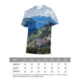yanfind Adult Full Print T-shirts (men And Women) Alpine Alps Amazing Breathtaking Cloudy Coniferous Countryside Destination Evergreen Explore Fir Forest