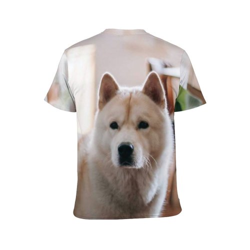 yanfind Adult Full Print T-shirts (men And Women) Adorable Akita Inu Calm Creature Curious Cute Daytime Delicate Dog Fauna