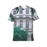 yanfind Adult Full Print T-shirts (men And Women) Aged Arched Architecture Building City Classic Construction Daytime Decor Decoration Detail