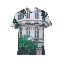 yanfind Adult Full Print T-shirts (men And Women) Aged Arched Architecture Building City Classic Construction Daytime Decor Decoration Detail