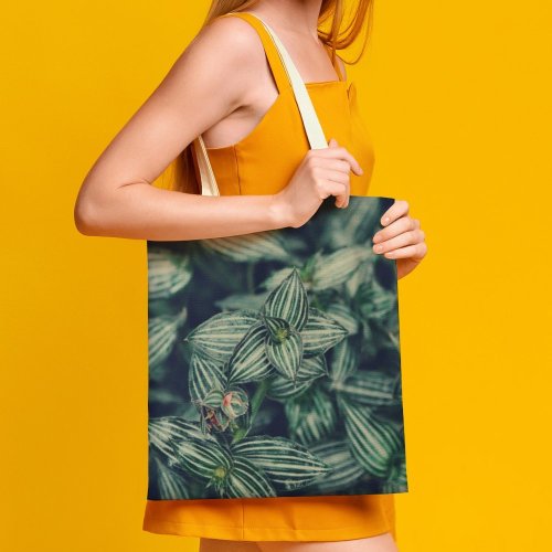 yanfind Great Martin Canvas Tote Bag Double Chicago Plant Grey United States Leafe Leaf Striated Flower Growing Layer Stripes white-style1 38×41cm