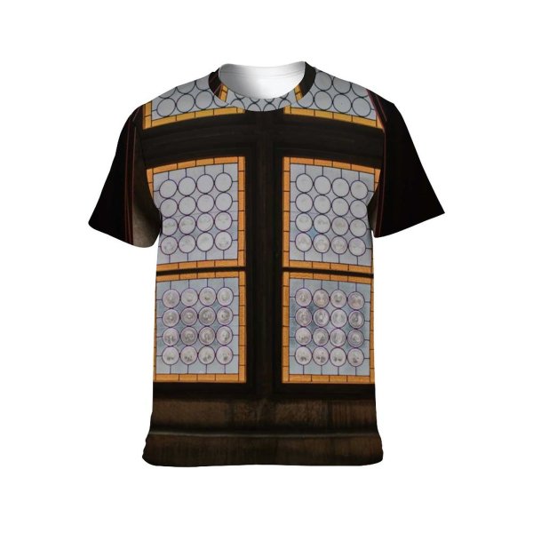 yanfind Adult Full Print T-shirts (men And Women) Aged Ancient Architecture Attract Bench Building Castle Cloth Curtain Daylight Daytime