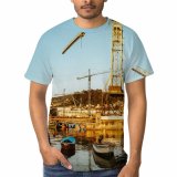 yanfind Adult Full Print T-shirts (men And Women) Abandoned Adventure Architecture Boat Build Cement Coast Coastline Construction Daytime Dock