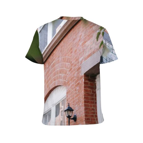 yanfind Adult Full Print T-shirts (men And Women) Accommodation Aged Arched Architecture Area Brick Wall Building City Condominium Construction