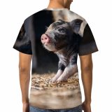 yanfind Adult Full Print T-shirts (men And Women) Adorable Baby Barn Country Countryside Creature Curious Cute Daytime Domesticated Enclosure