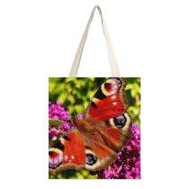 yanfind Great Martin Canvas Tote Bag Double Butterfly Insect Invertebrate Almelo Nederland Bee Honey Plant Flower white-style1 38×41cm