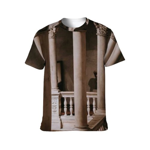 yanfind Adult Full Print T-shirts (men And Women) Aged Arch Arched Architecture Art Attract Building Classic Classy Column Complex Corridor