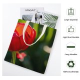 yanfind Great Martin Canvas Tote Bag Double Flower Plant Rose Tulip Creative Commons white-style1 38×41cm
