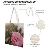 yanfind Great Martin Canvas Tote Bag Double Geranium Plant Flower Rose Stock white-style1 38×41cm