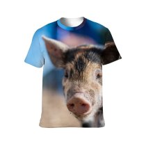 yanfind Adult Full Print T-shirts (men And Women) Adorable Agriculture Baby Calm Countryside Creature Cute Domesticated Enclosure Farm Farming