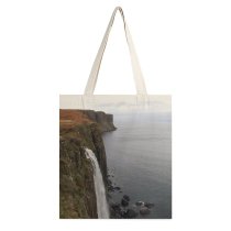 yanfind Great Martin Canvas Tote Bag Double Cliff Outdoors River Isle Skye Vereinigtes Knigreich Promontory Waterfall Grey white-style1 38×41cm