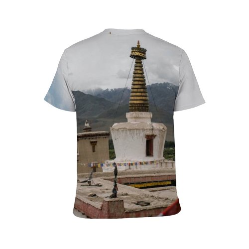 yanfind Adult Full Print T-shirts (men And Women) Aged Ancient Architecture Belief Buddhism Building Castle Cathedral Cloudy Construction District