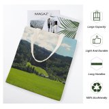 yanfind Great Martin Canvas Tote Bag Double Field Grassland Outdoors Countryside Grass Plant Farm Rural Meadow Norheimsund Norvège Pasture white-style1 38×41cm