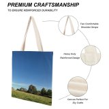 yanfind Great Martin Canvas Tote Bag Double Field Grassland Outdoors Grass Plant Countryside Farm Rural Meadow Land Pasture Tree white-style1 38×41cm