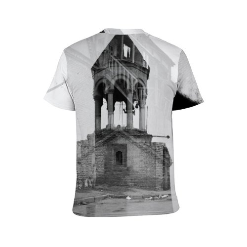 yanfind Adult Full Print T-shirts (men And Women) Aged Architecture Bell Building Bw Cement Church City Classic Construction Dark