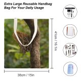 yanfind Great Martin Canvas Tote Bag Double Butterfly Lizard Reptile Insect Invertebrate Plant Tree Moth Trunk Public Domain white-style1 38×41cm