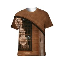 yanfind Adult Full Print T-shirts (men And Women) America Arch Arched Architecture Attract Brick Building Chandelier Classic Corridor Decor