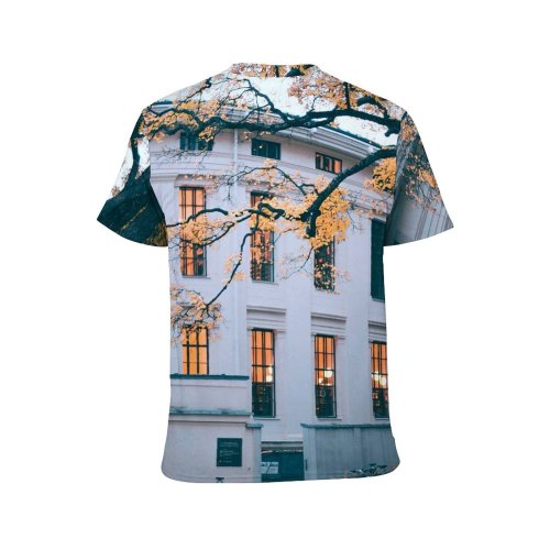 yanfind Adult Full Print T-shirts (men And Women) Aged Architecture Art Autumn Branch Building Bust City Daytime Entrance Exterior Facade