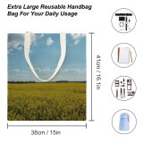 yanfind Great Martin Canvas Tote Bag Double Field Grassland Outdoors Deutschland Farm Meadow Rural Countryside Renewable Energies Monoculture white-style1 38×41cm