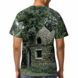 yanfind Adult Full Print T-shirts (men And Women) Aged Ancient Architecture Ashram Attract Buddhism Buddhist Calm Cave Exterior