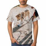 yanfind Adult Full Print T-shirts (men And Women) Adorable Anonymous Ball Charming Crop Cute Dog Enjoy Faceless Footprint Friendly