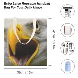 yanfind Great Martin Canvas Tote Bag Double Eagle Birds Beak Bald Angry Face Birdlife Squawk Tounge Feather white-style1 38×41cm