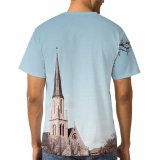 yanfind Adult Full Print T-shirts (men And Women) Aged Architecture Attract Australia Belief Building Catholic Church Cityscape Clock Cloudless Construction
