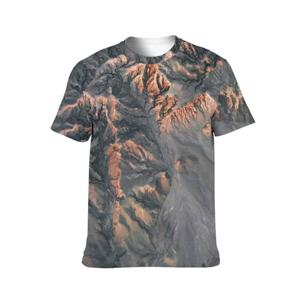 yanfind Adult Full Print T-shirts (men And Women) Abandoned Aerial Aged Altitude Arid Breathtaking Calm Cliff Desert Destination Drone Dry