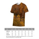 yanfind Adult Full Print T-shirts (men And Women) Aerial Area Autumn Breathtaking Calm Colorful Deciduous Drone Fall Flora Foliage Forest