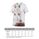 yanfind Adult Full Print T-shirts (men And Women) Aged Arched Architecture Attract Autumn Bell Catholic Church City Construction Daytime