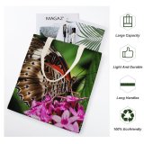 yanfind Great Martin Canvas Tote Bag Double Butterfly Australia Bee Honey Insect Invertebrate Cairns Botanic Gardens Conservatory Monarch Tongue white-style1 38×41cm