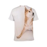 yanfind Adult Full Print T-shirts (men And Women) Adorable Calm Clever Creature Curious Cute Dog Fauna Fluff Friendly Funny